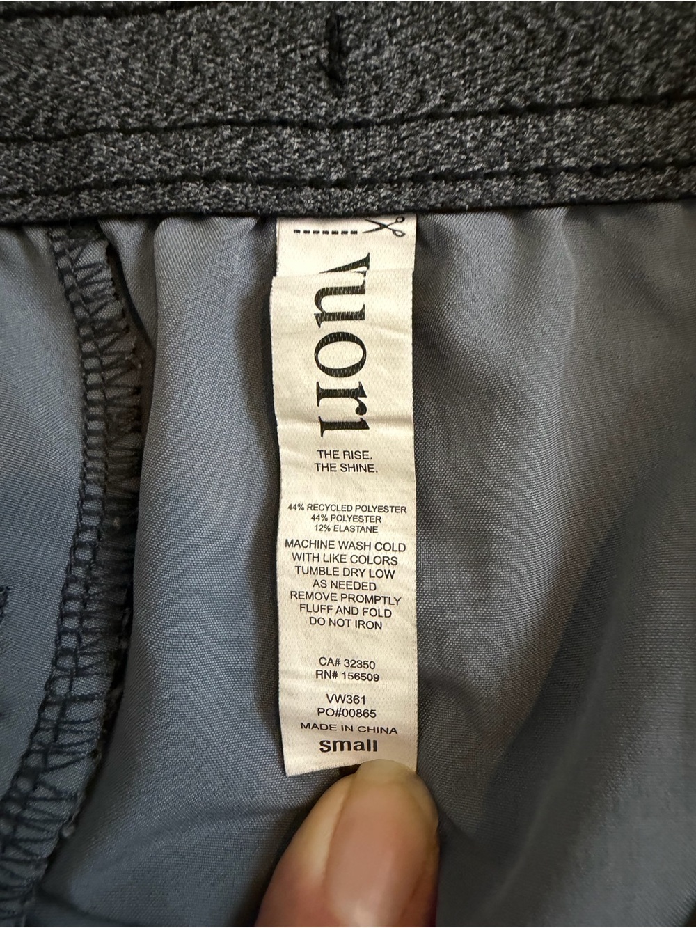 Vuori Black & Gray Printed Athletic Shorts with Drawstring - Picture 7 of 7